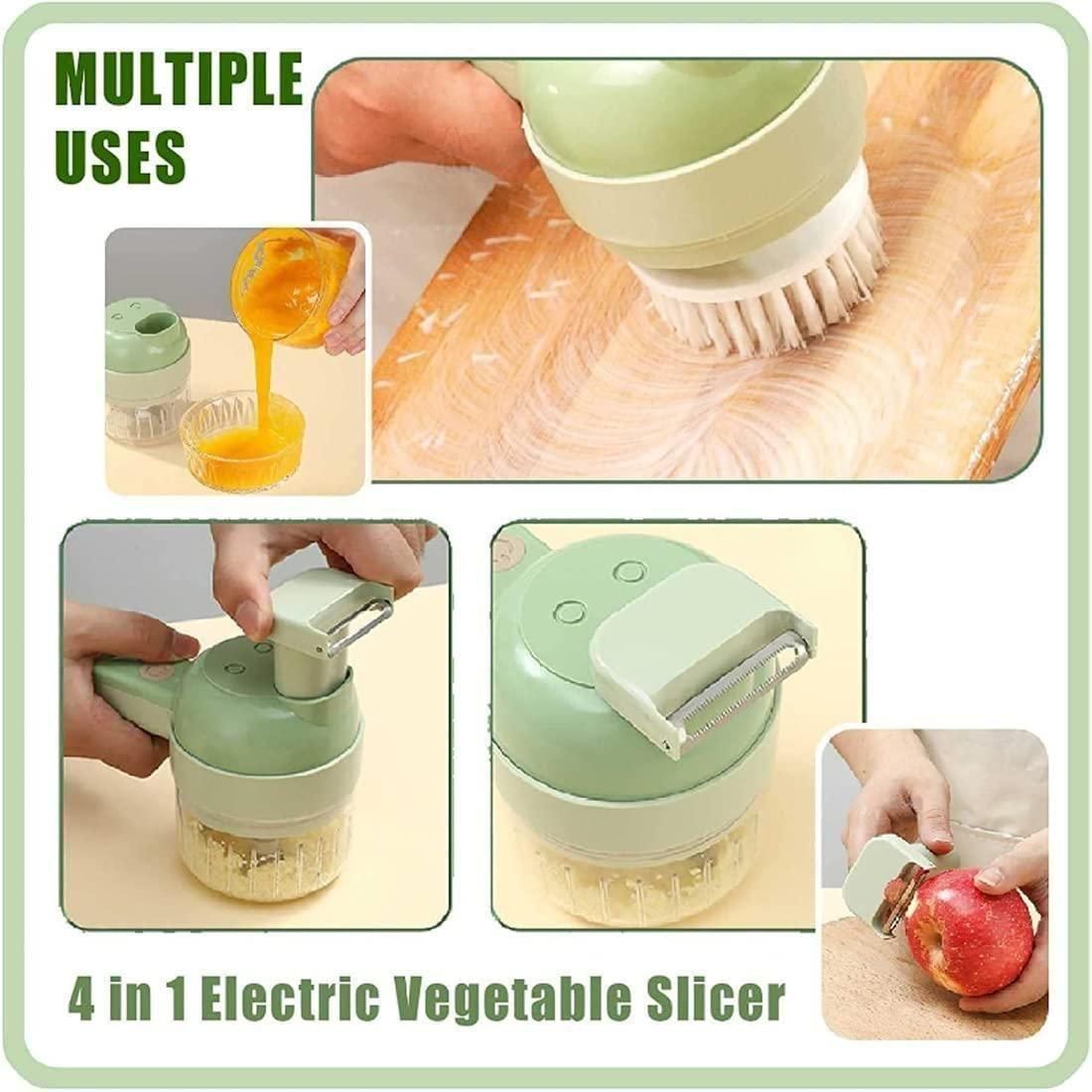 4 in 1 Portable Electric Vegetable Cutter Set - Shopsmart9