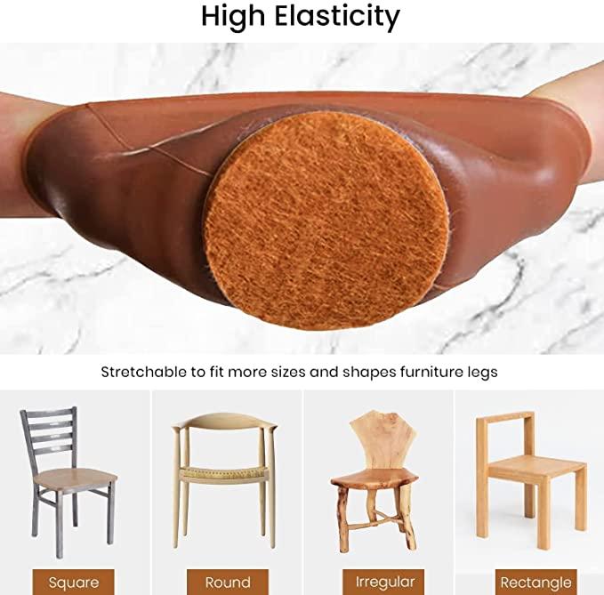 NOBILEA Silicone Chair Leg Protectors with Felt for Hardwood Floors (6PCS), Silicone Furniture Leg Cover Pad for Protecting Floors from Scratches and Noise, Smooth Moving for Chair Feet. - Shopsmart9