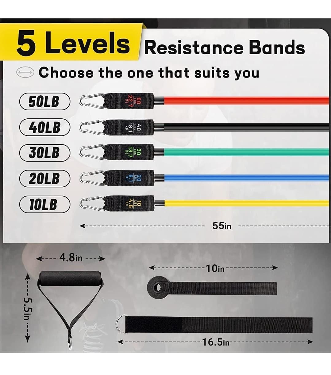 Resistance Band Set for Heavy Workout - Shopsmart9