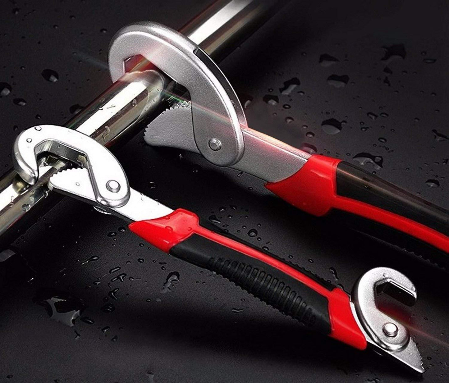 Stainless Steel Socket Adjustable Multi Function Wrench Spanner Set Tools (Pack of 2) - Shopsmart9
