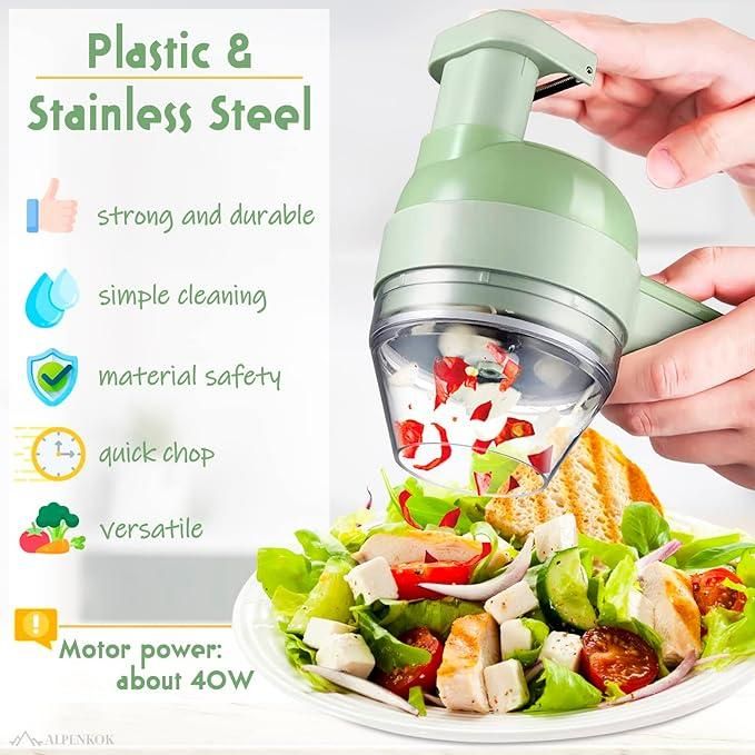 4 in 1 Portable Electric Vegetable Cutter Set - Shopsmart9