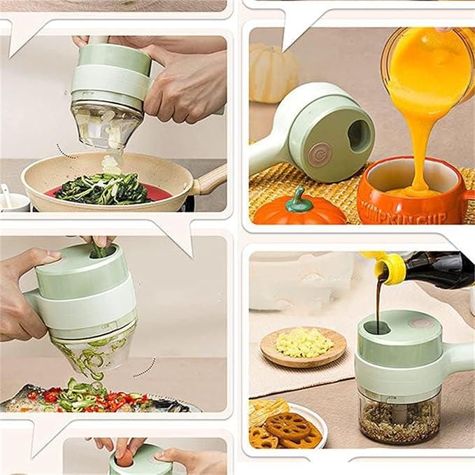 4 in 1 Portable Electric Vegetable Cutter Set - Shopsmart9