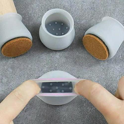 NOBILEA Silicone Chair Leg Protectors with Felt for Hardwood Floors (6PCS), Silicone Furniture Leg Cover Pad for Protecting Floors from Scratches and Noise, Smooth Moving for Chair Feet. - Shopsmart9