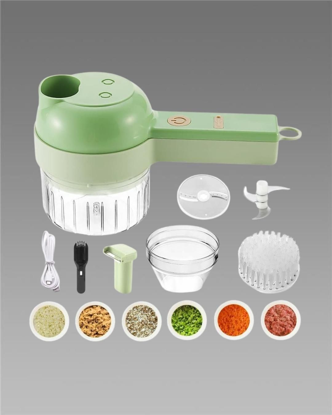 4 in 1 Portable Electric Vegetable Cutter Set - Shopsmart9