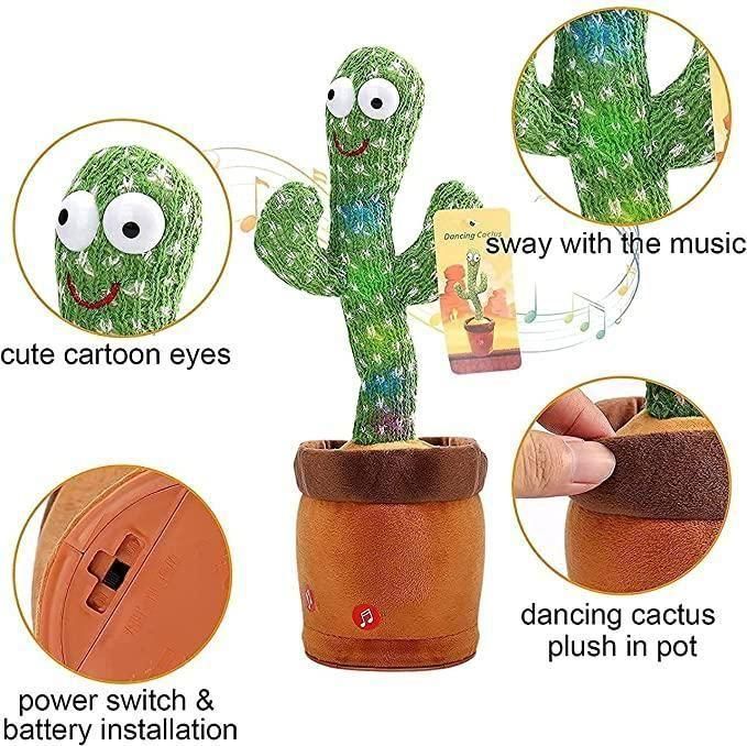 LED Musical Dancing & Mimicry Cactus Toy - Shopsmart9