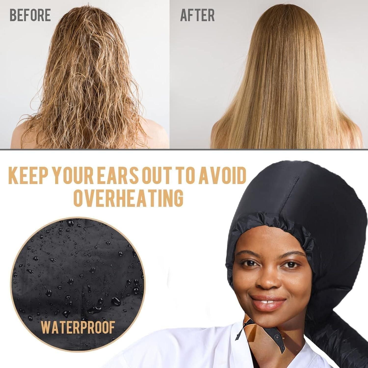 Hair Dryer Hooded Diffuser Cap for Curly, Speeds Up Drying - Shopsmart9
