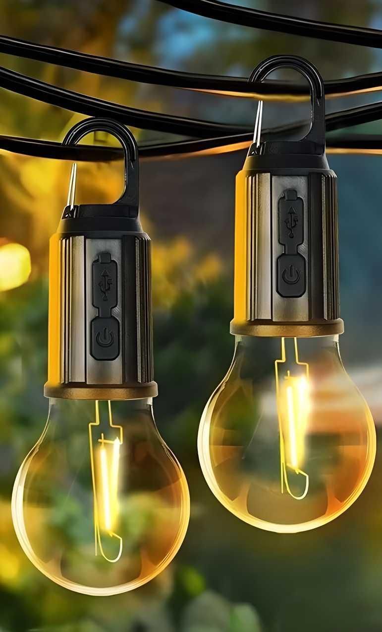 Decorative Hanging Bulb with 3 Modes Tent Lamp for Camping Pac of 2 - Shopsmart9