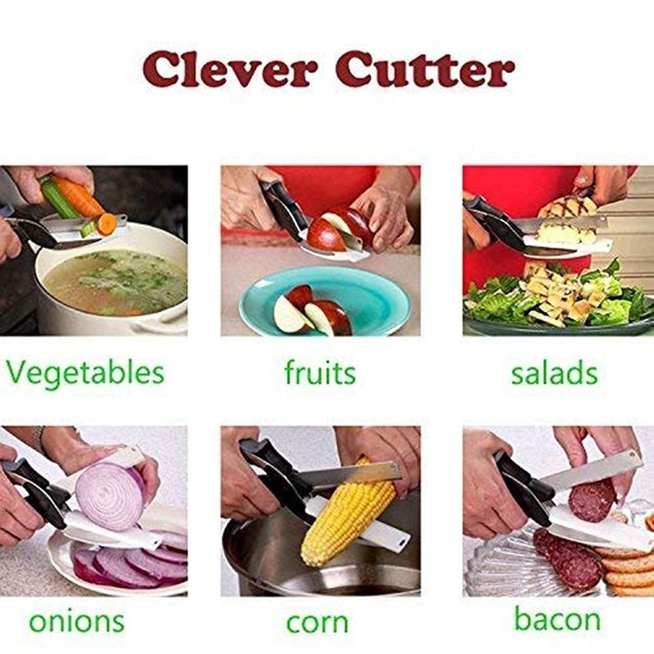 Clever Cutter - 2 in 1 Kitchen Knife / Cleaver Cutters - Shopsmart9