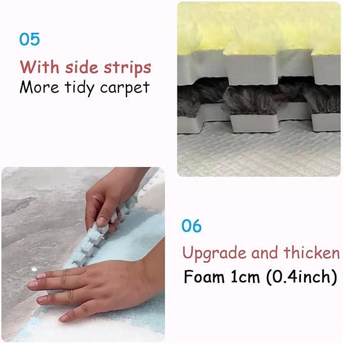 Interlocking Carpet Tiles Mat (6pc) - Shopsmart9