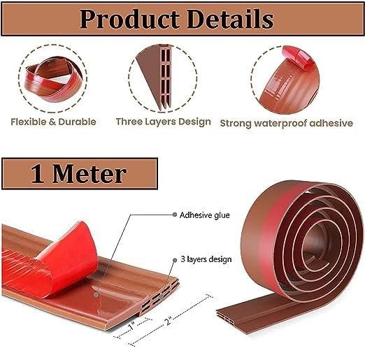 Self-Adhesive 1m Wood Floor Transition Strip Tape - Shopsmart9