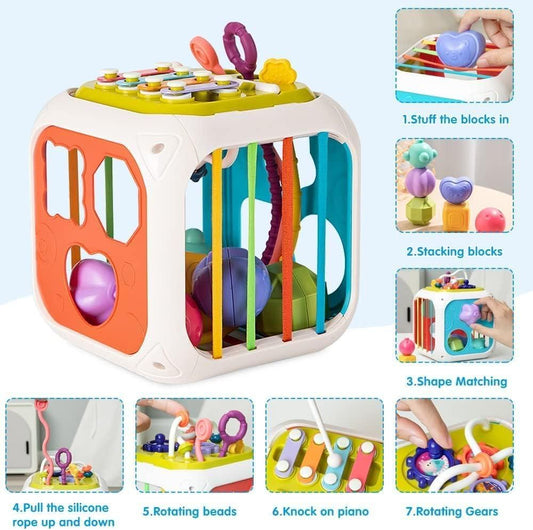 Montessori 7 in 1 Baby Sensory Toy for Kids - Shopsmart9