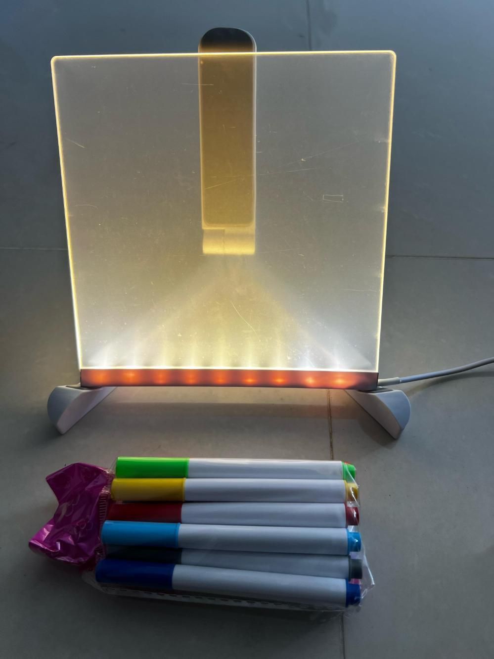 3D LED Light Glass Acrylic Writing pad - Shopsmart9