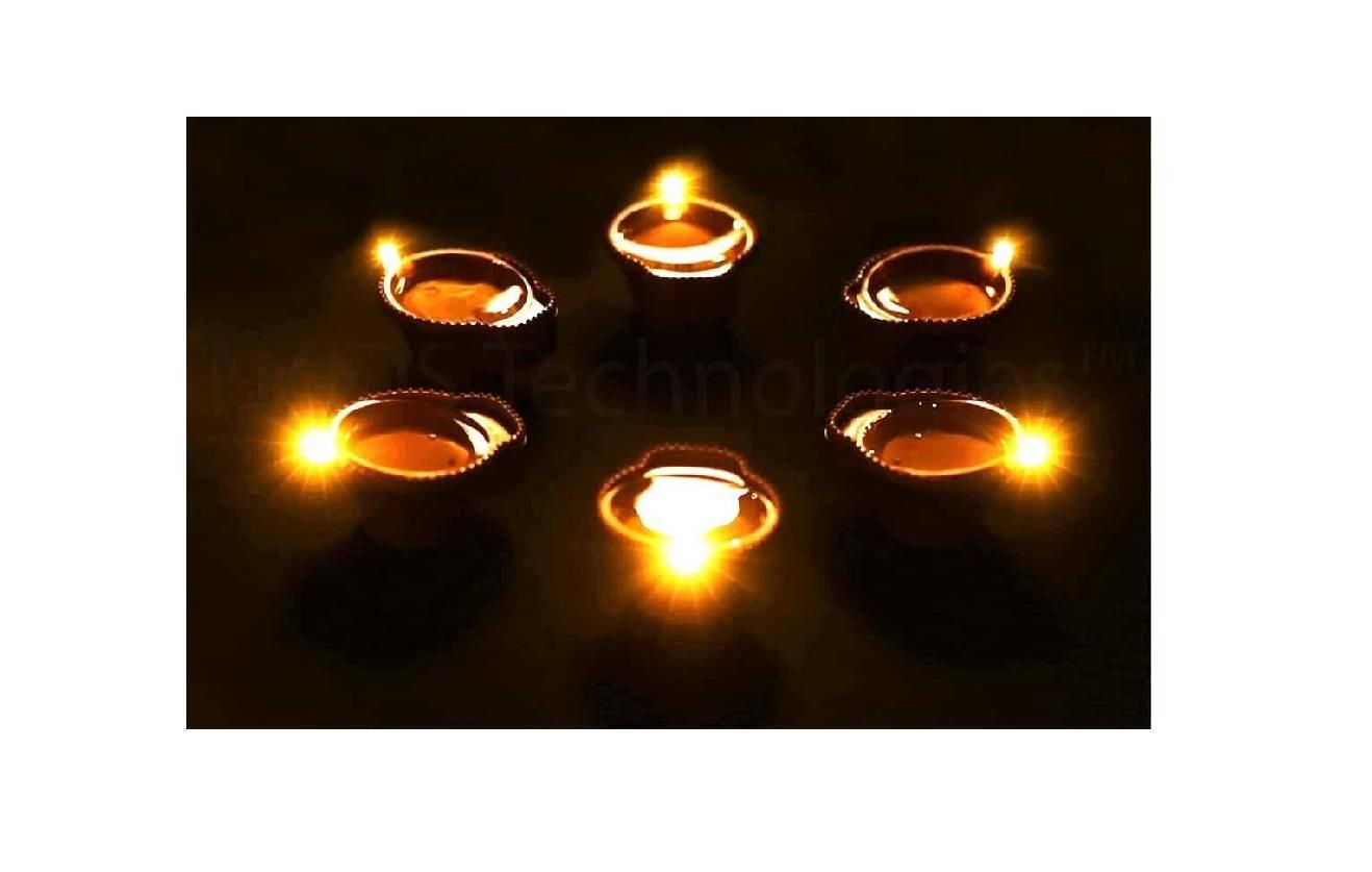 LED Light Water Sensor Diyas Plastic with, Ambient Lights, (Pack of 6/12/18/24) - Shopsmart9