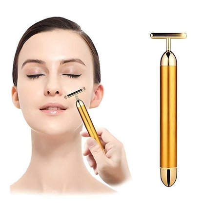 24K Gold Energy Beauty Bar Electric Facial Massage Roller - Shopsmart9