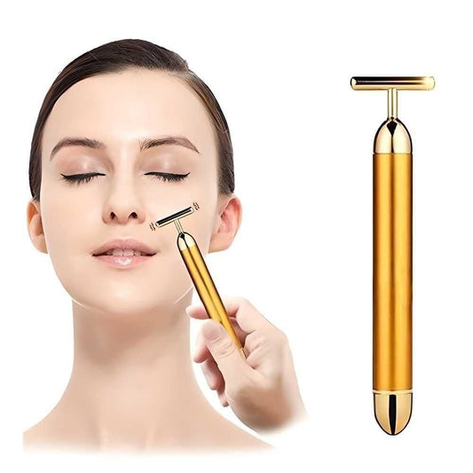 24K Gold Energy Beauty Bar Electric Facial Massage Roller - Shopsmart9