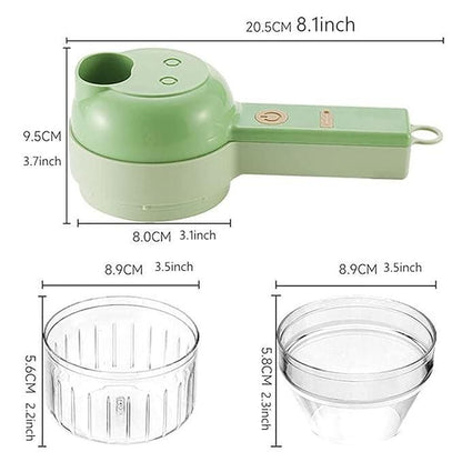 4 in 1 Portable Electric Vegetable Cutter Set - Shopsmart9