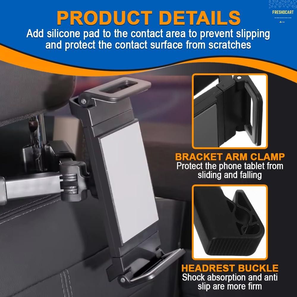 Car Mount Holder for Tablets & Phones (4.7-12.9 inches) with 360-Degree Rotation - Shopsmart9