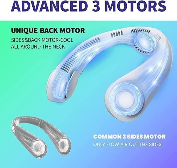 Portable Bladeless Hanging Rechargeable Neck Fan - Shopsmart9