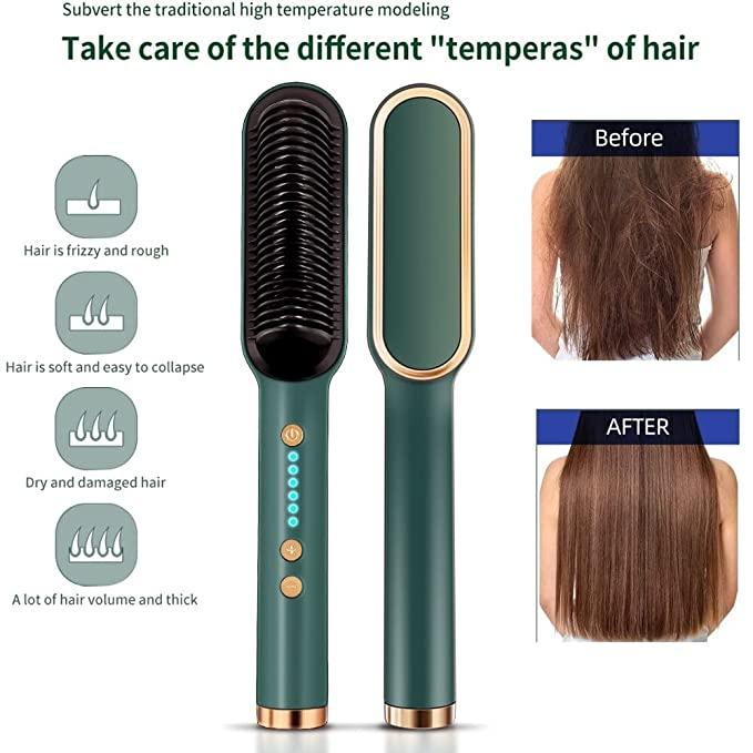 Professional Electric Hair Straightener Comb Brush - Shopsmart9