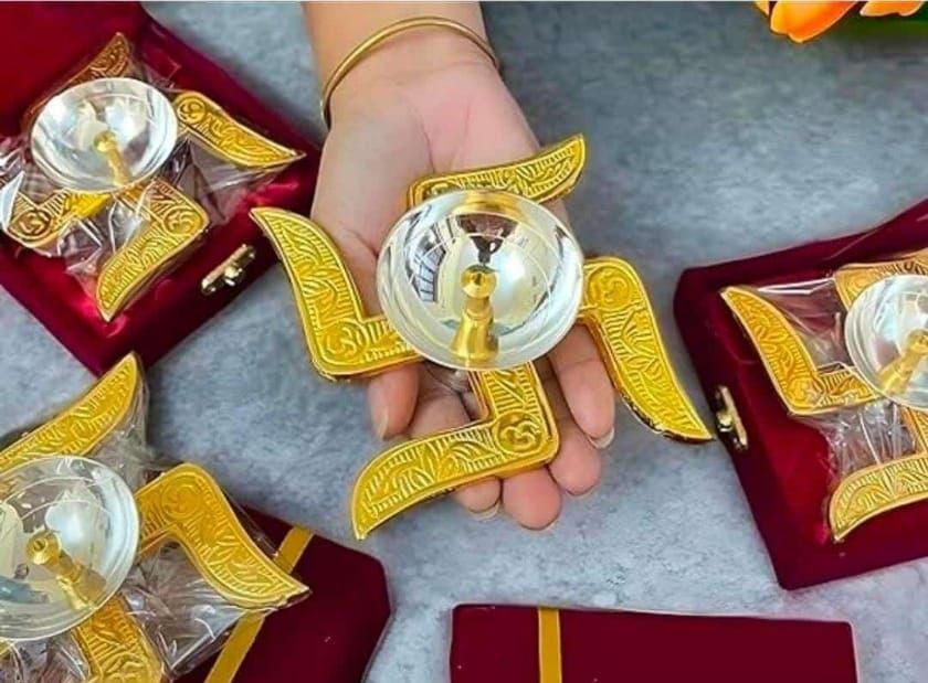 Brass Swastik Diya - Shopsmart9