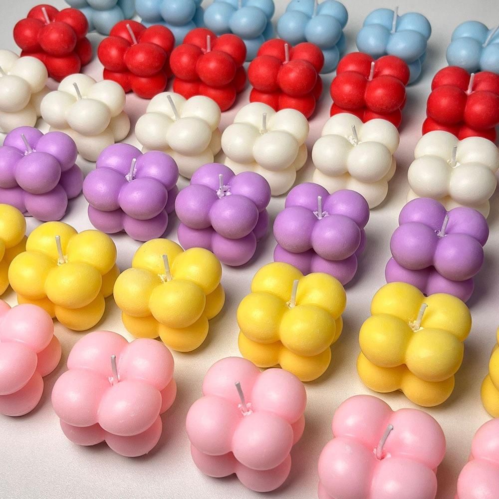 Wax Tiny Cloud Bubble Cube Candle (Pack of 4) - Shopsmart9