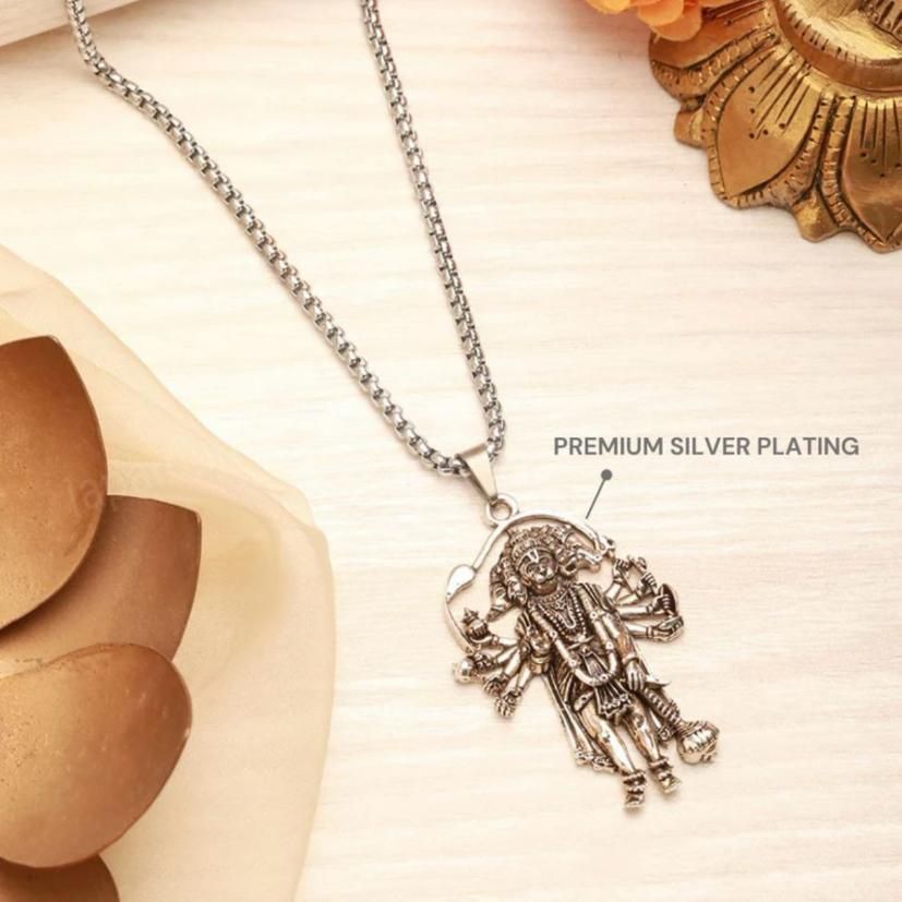 5 Mukhi Standing Hanumanji Pendant with Chain - Shopsmart9