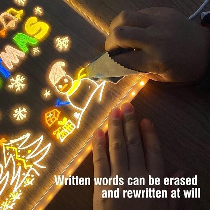 3D LED Light Glass Acrylic Writing pad - Shopsmart9
