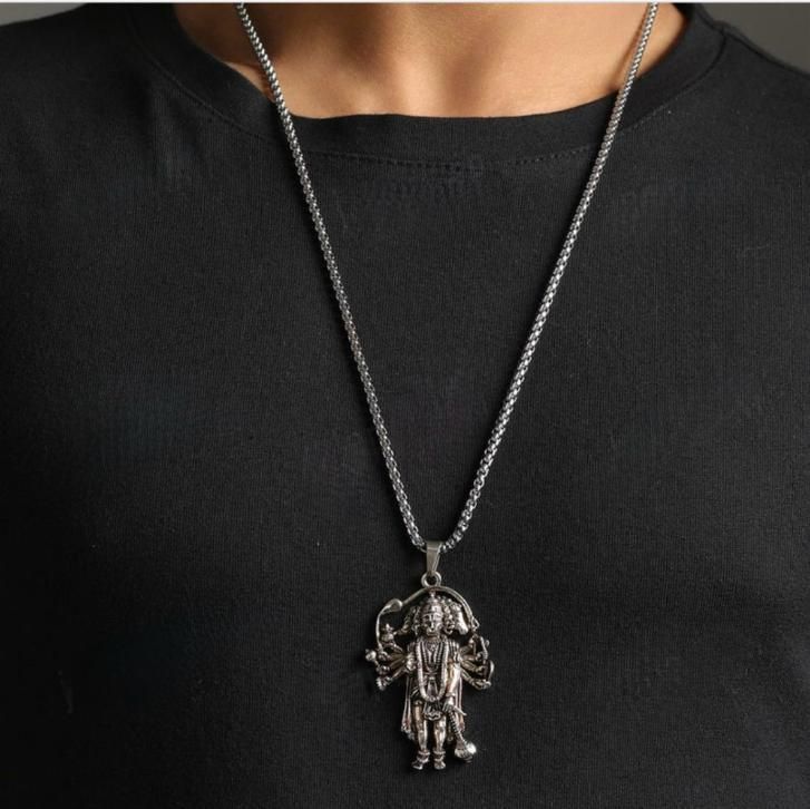 5 Mukhi Standing Hanumanji Pendant with Chain - Shopsmart9