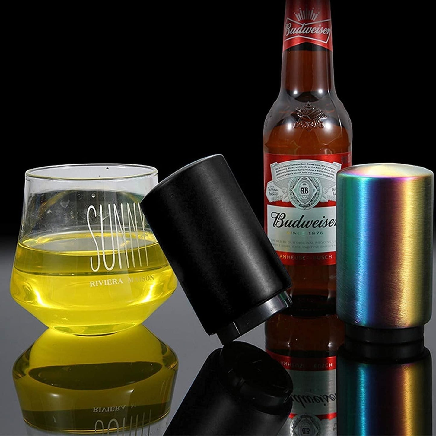 Stainless Steel Automatic Push & Pull Bottle Opener - Shopsmart9