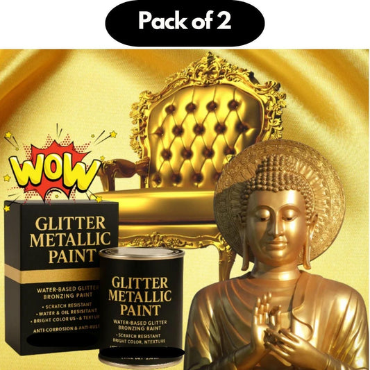 Glitter Metallic Paint 200 ml Pack of 2 - Shopsmart9