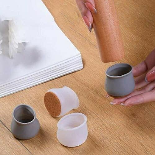 NOBILEA Silicone Chair Leg Protectors with Felt for Hardwood Floors (6PCS), Silicone Furniture Leg Cover Pad for Protecting Floors from Scratches and Noise, Smooth Moving for Chair Feet. - Shopsmart9