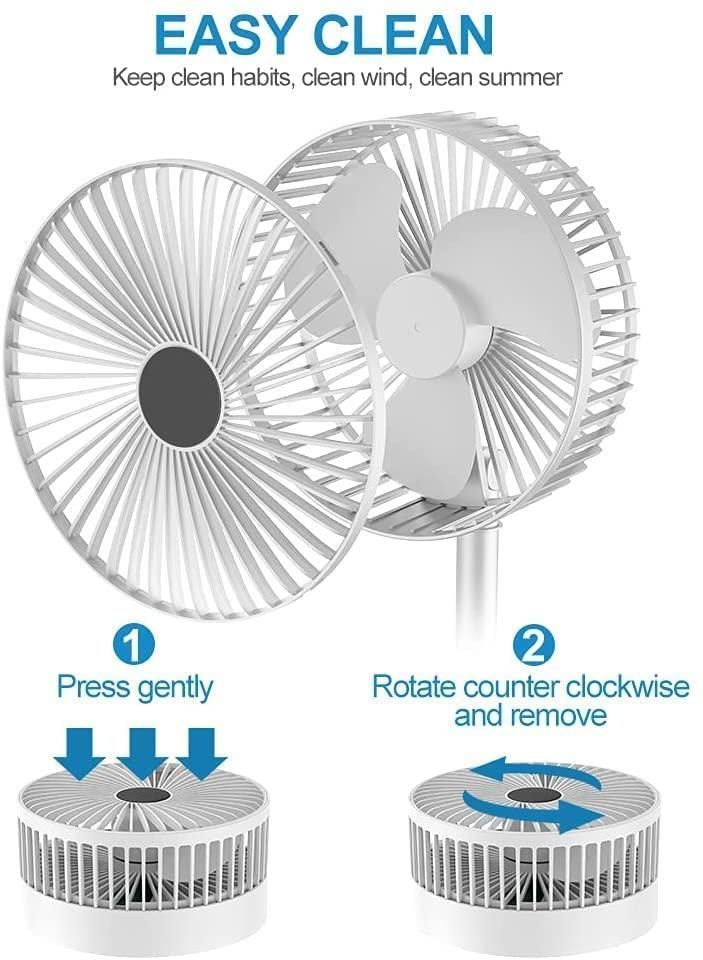 Powerful Rechargeable High Speed Table Desk Fan - Shopsmart9