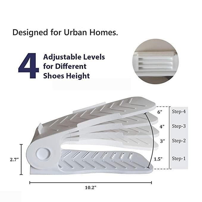 Shoe Rack-Space Savers Shoe Rack Cabinets Storage Plastic Adjustable Shoes Wardrobe Shoes Storage ( 4 Pcs) - Shopsmart9