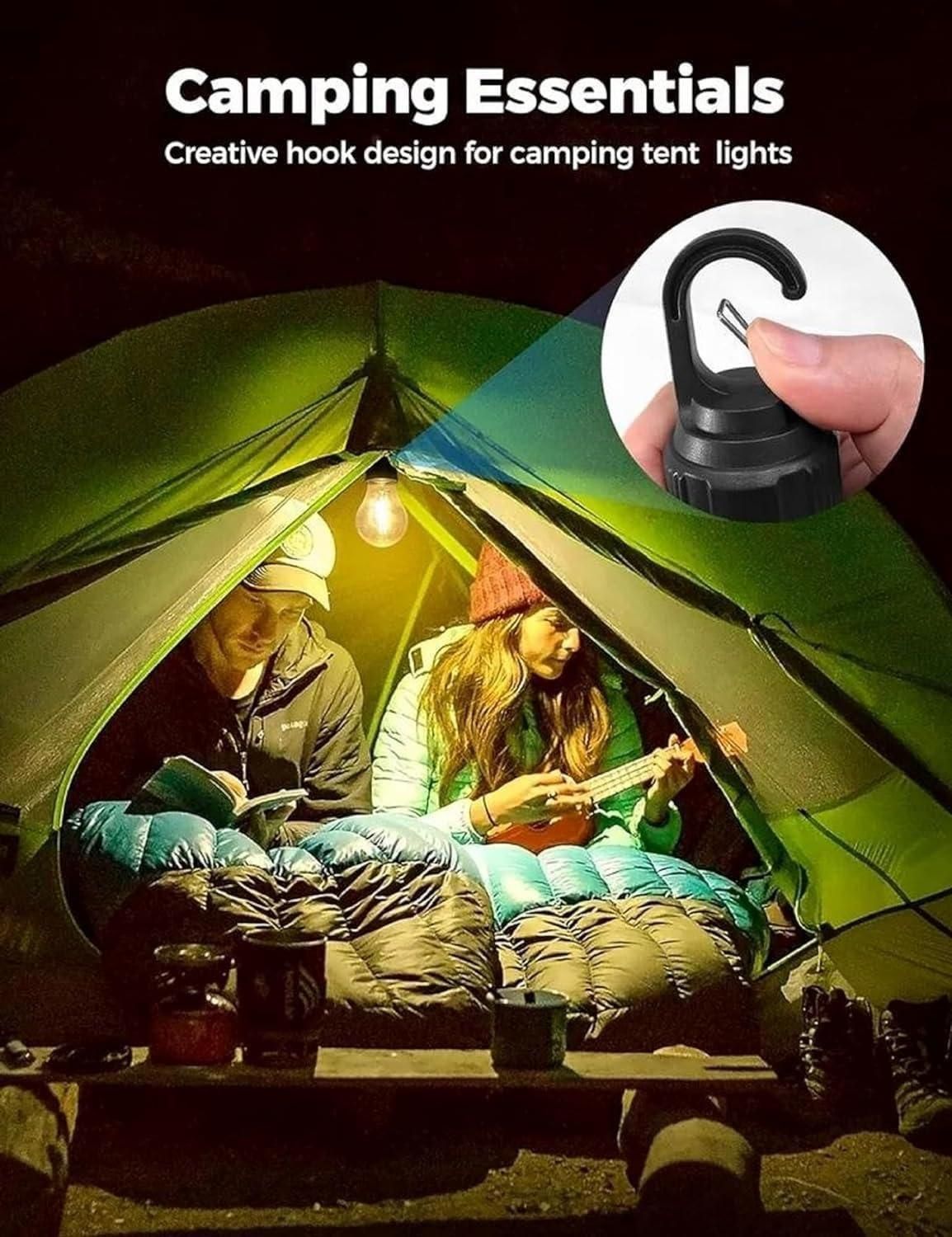 Decorative Hanging Bulb with 3 Modes Tent Lamp for Camping Pac of 2 - Shopsmart9