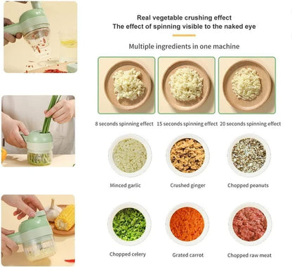 4 in 1 Portable Electric Vegetable Cutter Set - Shopsmart9
