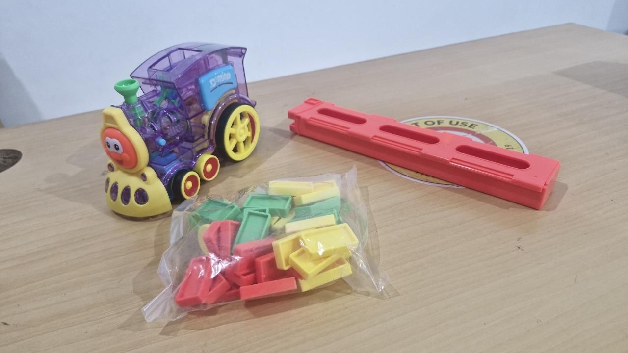 Train Toy Domino Set for Kids BPA Free Plastic with Sound Effects - Shopsmart9