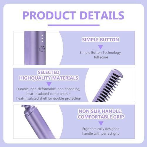 Rechargeable Hot Comb Hair Straightener - Shopsmart9