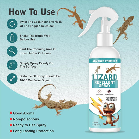 Lizard Repellent for Home Spray Pest Control 250ML (Pack of 2) - Shopsmart9
