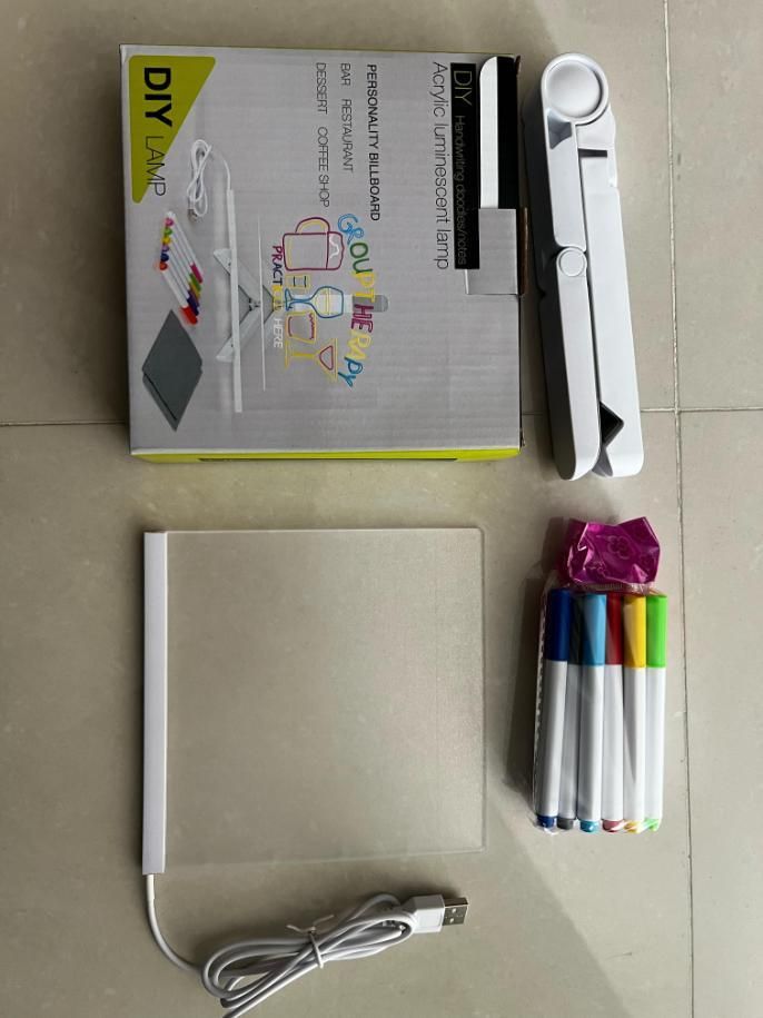 3D LED Light Glass Acrylic Writing pad - Shopsmart9