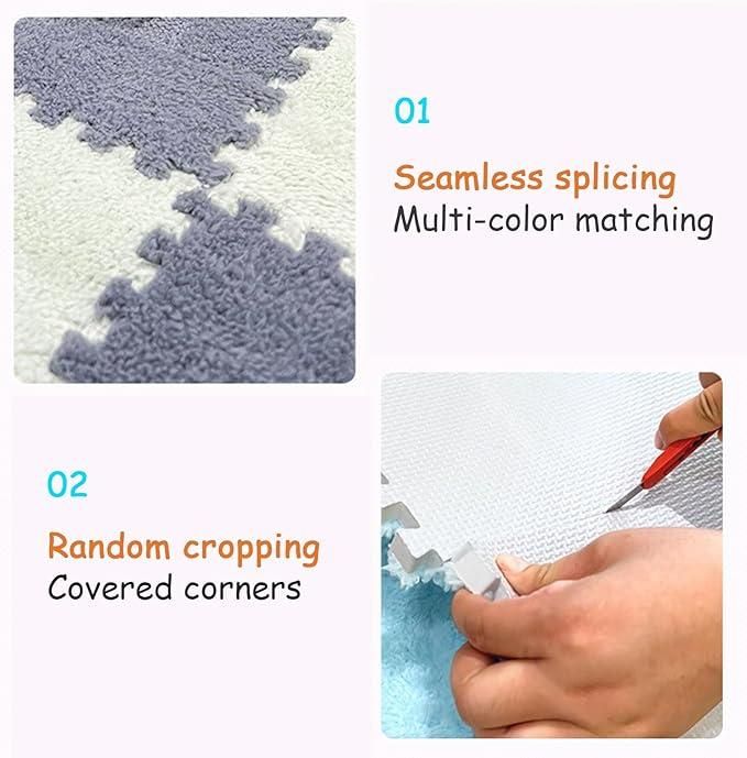Interlocking Carpet Tiles Mat (6pc) - Shopsmart9