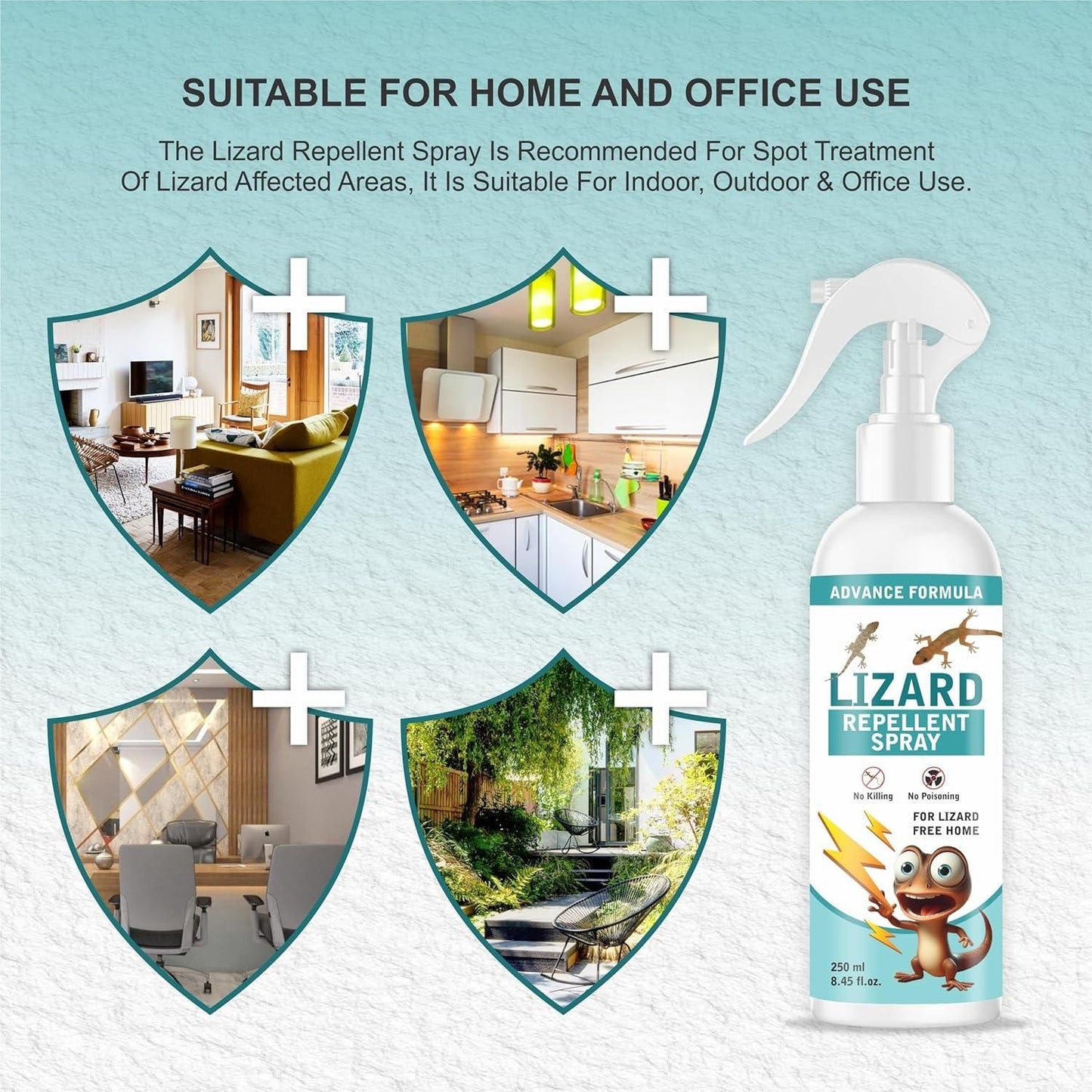 Lizard Repellent for Home Spray Pest Control 250ML (Pack of 2) - Shopsmart9
