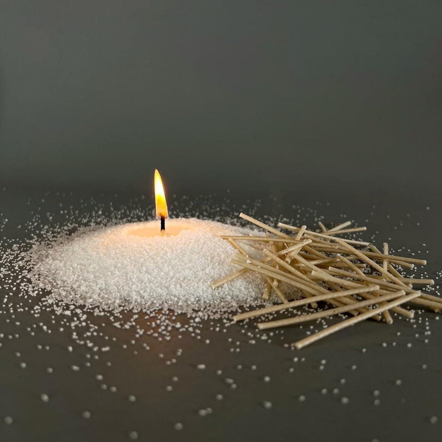Pearl Soy Wax for Custom Candles 200gram + 50 Wicks - Shopsmart9