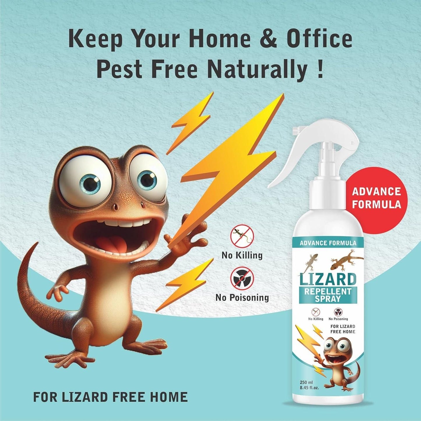 Lizard Repellent for Home Spray Pest Control 250ML (Pack of 2) - Shopsmart9