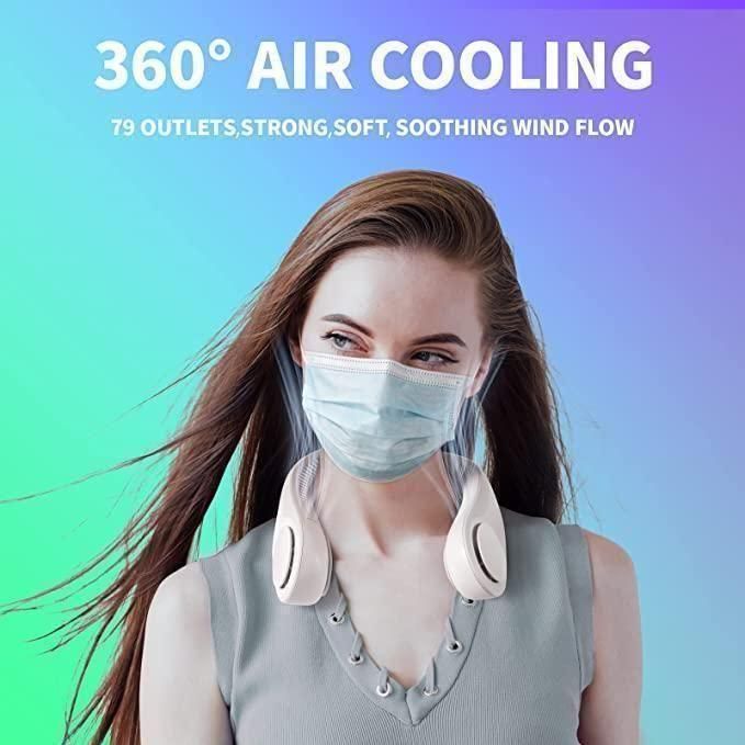 Portable Bladeless Hanging Rechargeable Neck Fan - Shopsmart9