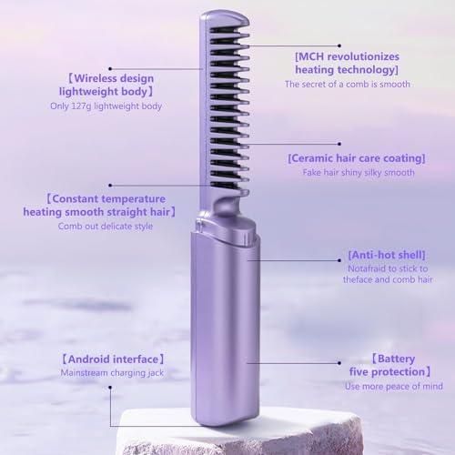 Rechargeable Hot Comb Hair Straightener - Shopsmart9