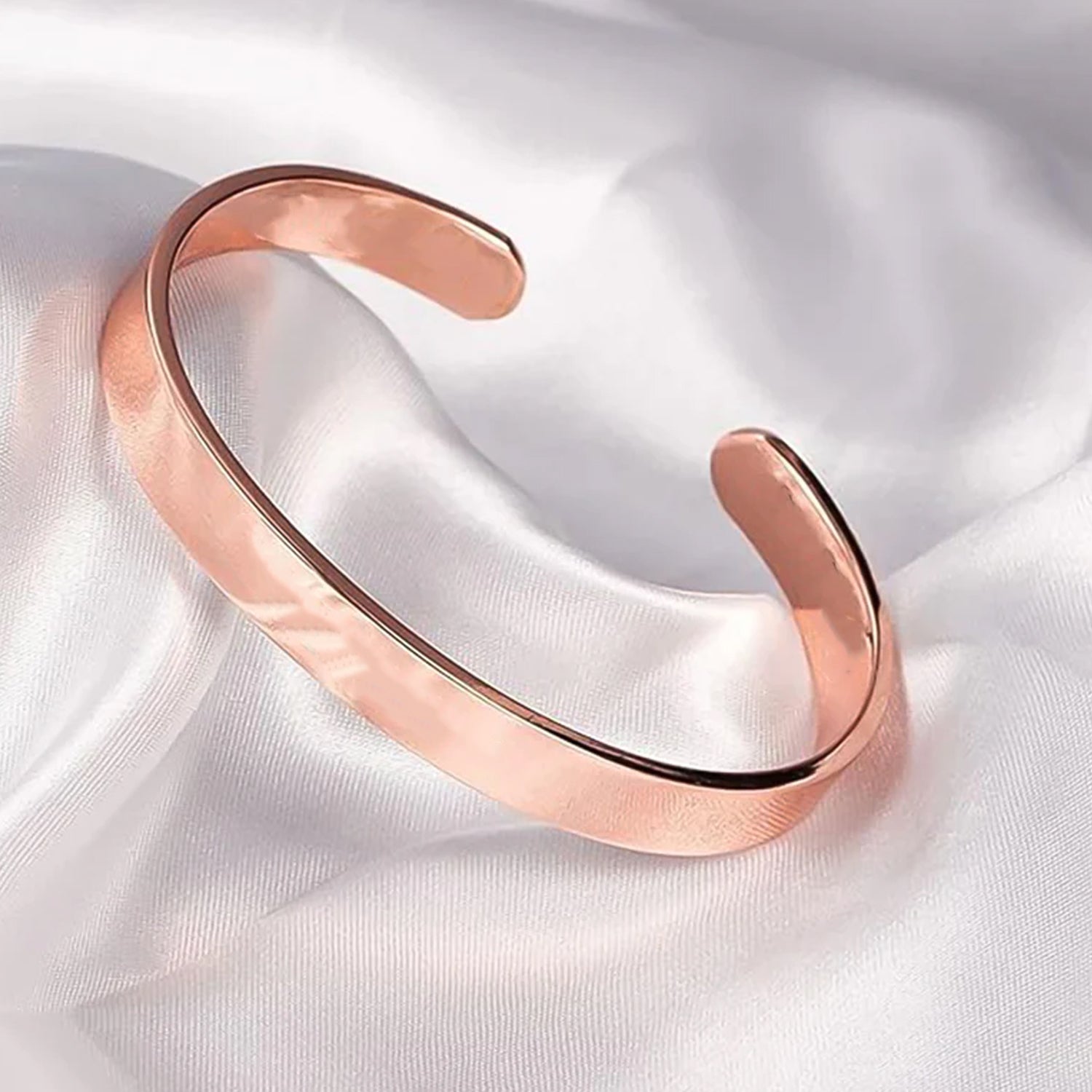 Elegant Rose Gold-plated Open Cuff Bracelet Kada (1 Pc) - Shopsmart9