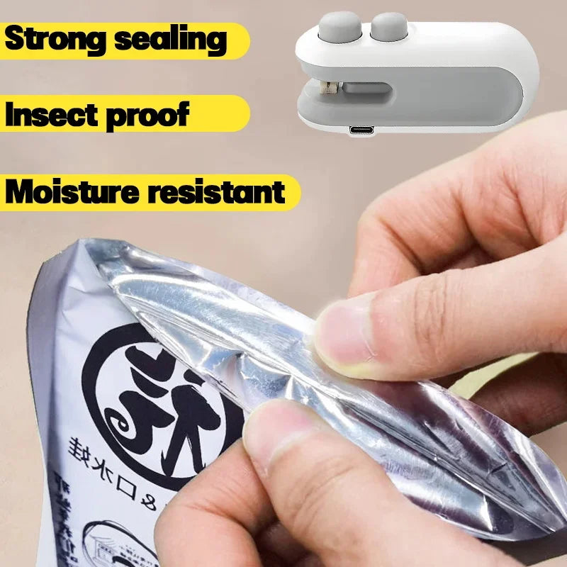 Mini Heat Bag Sealing Machine Package Sealer Bags Plastic Food Sealer Clip Bag Handheld Sealer Food Packaging Heat Sealer - Shopsmart9