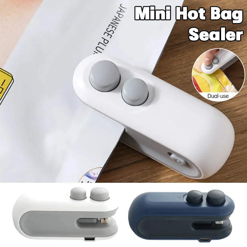 Mini Heat Bag Sealing Machine Package Sealer Bags Plastic Food Sealer Clip Bag Handheld Sealer Food Packaging Heat Sealer - Shopsmart9