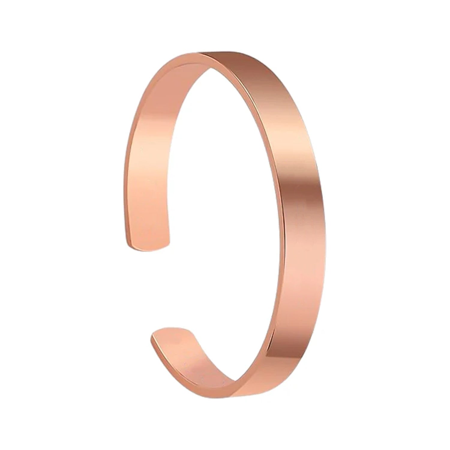 Elegant Rose Gold-plated Open Cuff Bracelet Kada (1 Pc) - Shopsmart9